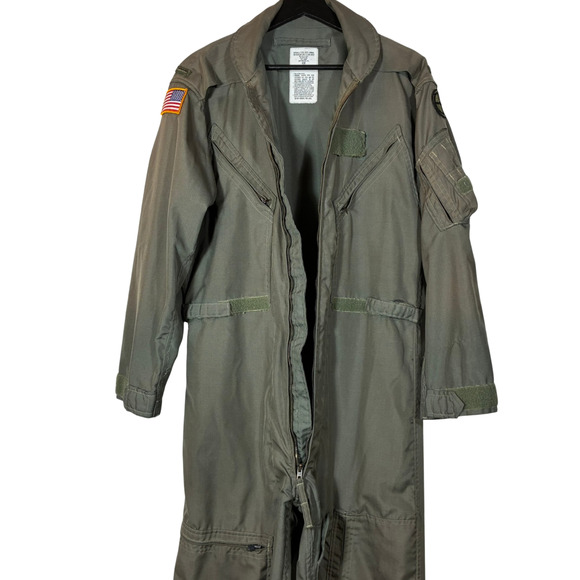 Flyers Coveralls Men Summer Fire Resistant Sage Green CWU-27P Size 40R - Picture 5 of 16